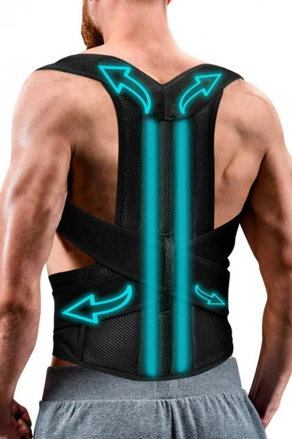 NewDesign Balenli Dik Duruş Korsesi Posturex Bel Sırt Korsesi Kambur Korsesi