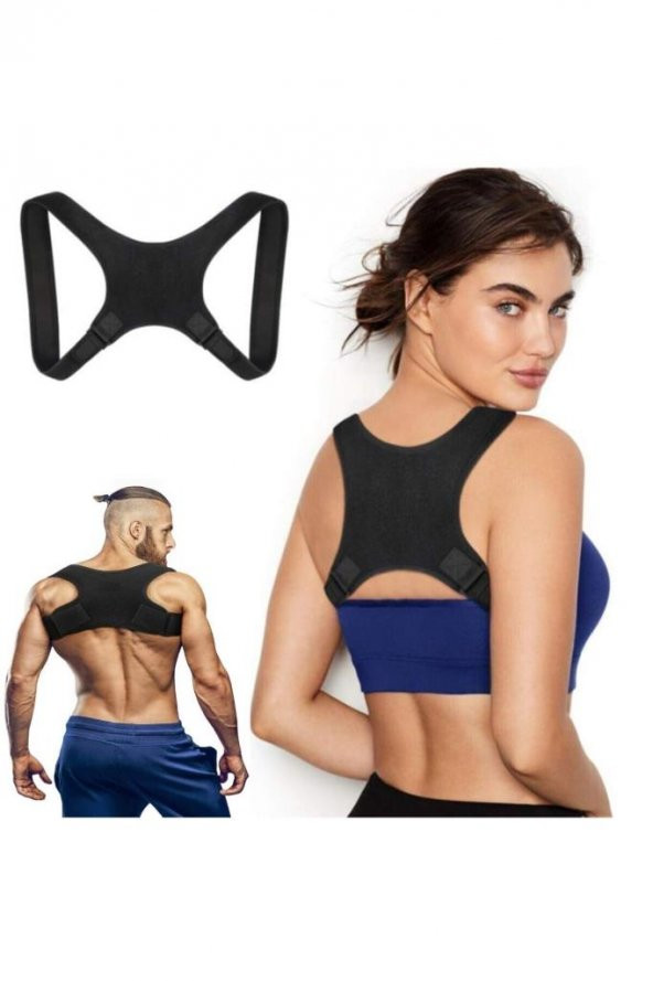 Unisex Siyah Dik Duruş Korsesi ürün görseli 1