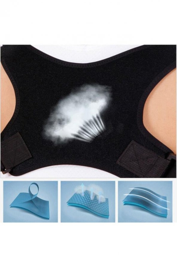 Unisex Siyah Dik Duruş Korsesi - Resim 3