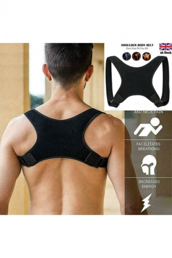 Unisex Siyah Dik Duruş Korsesi - Resim 5