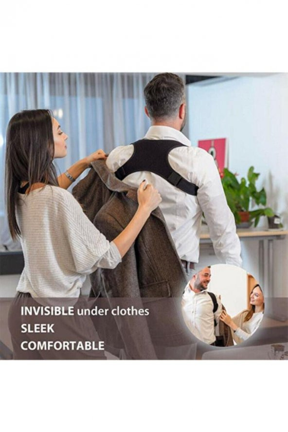 Unisex Siyah Dik Duruş Korsesi - Resim 6