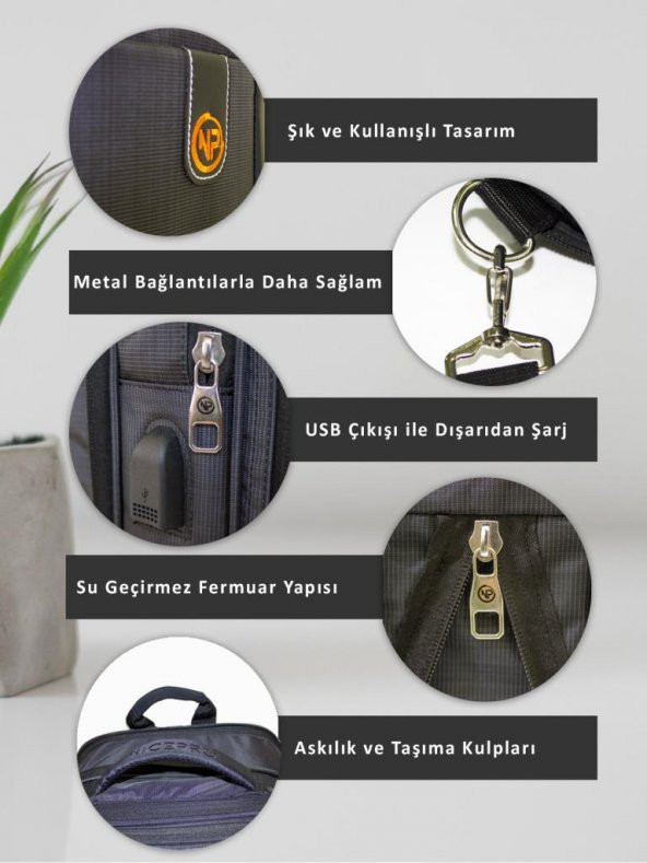 NPO TRV02 Travela Geneşleyeblir Notebook ve Seyahat Sırt Çantası 17" - Siyah - 3