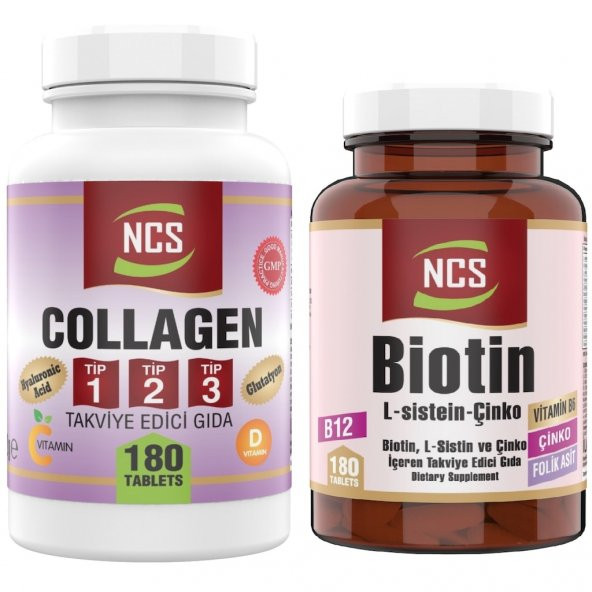 Ncs Tip 1-2-3 Collagen (Kolajen) 180 Tablet Glutatyon Biotin 180