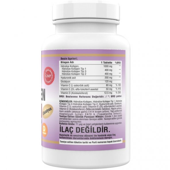 Ncs Tip 1-2-3 Collagen (Kolajen) 180 Tablet Glutatyon Biotin 180 - 3