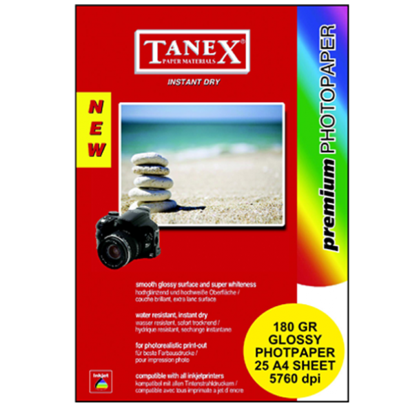 Tanex Fotoğraf Kağıdı 25 Lİ YP A4 180 GR-25-LI-PKT