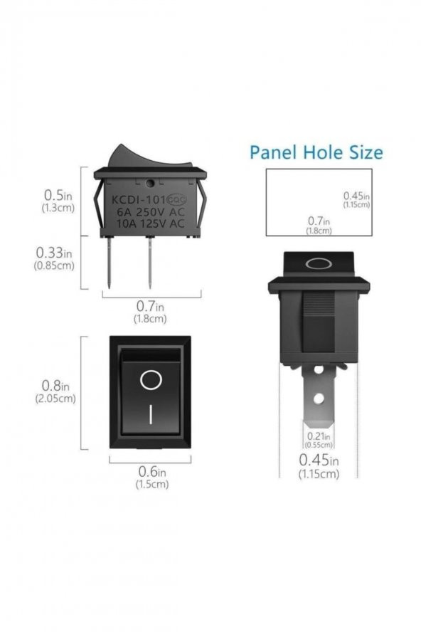 Aç Kapa Anahtar kırmızı Switch Mini 5 Adet - 4