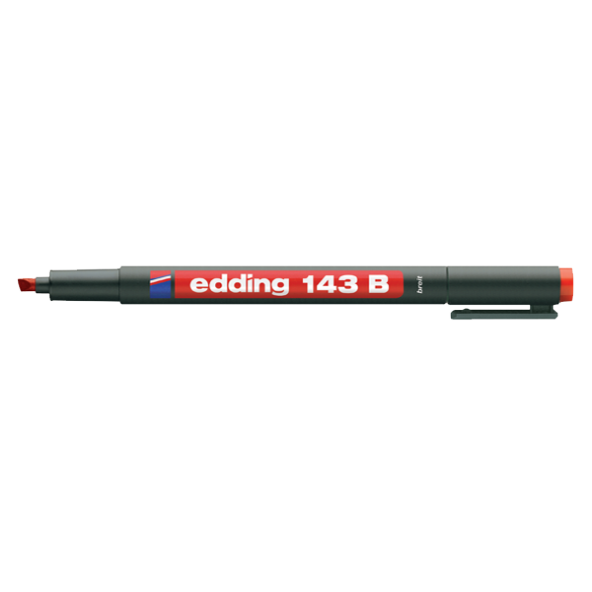 Edding Asetat Kalemi(10 adet) Permanent B Seri 1-3 MM Kırmızı 143 B
