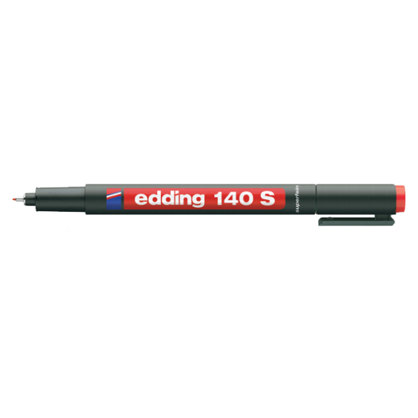 Edding Asetat Kalemi(10 adet) Permanent S Seri 0.3 MM Kırmızı 140 S