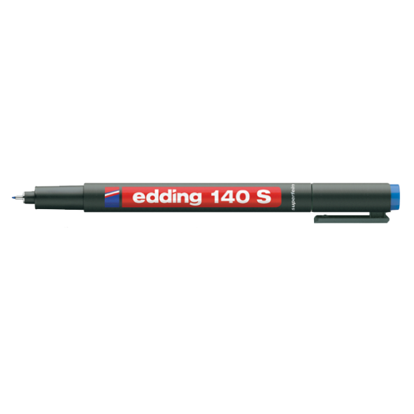 Edding Asetat Kalemi (10 adet)Permanent S Seri 0.3 MM Mavi 140 S
