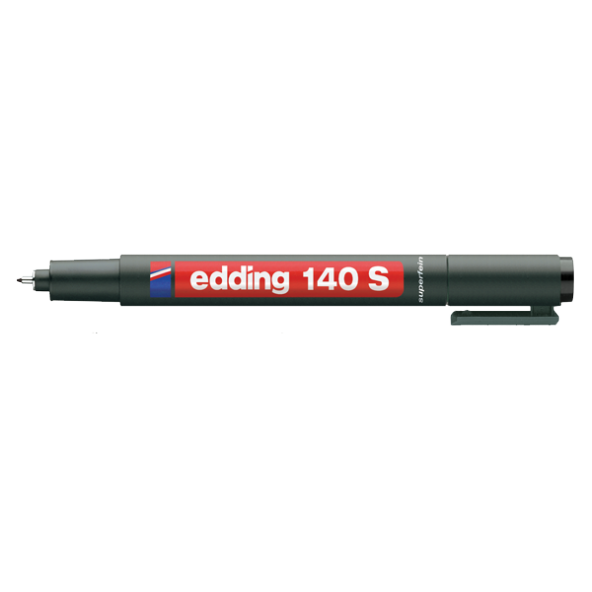 Edding Asetat Kalemi (10 adet)Permanent S Seri 0.3 MM Siyah 140 S