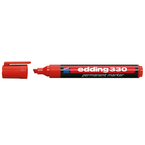 Edding Markör (10 adet)Permanent Kesik Uçlu 1-5 MM Kırmızı 330