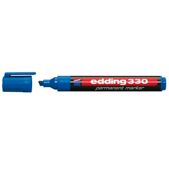 Edding Markör (10 adet)Permanent Kesik Uçlu 1-5 MM Mavi 330