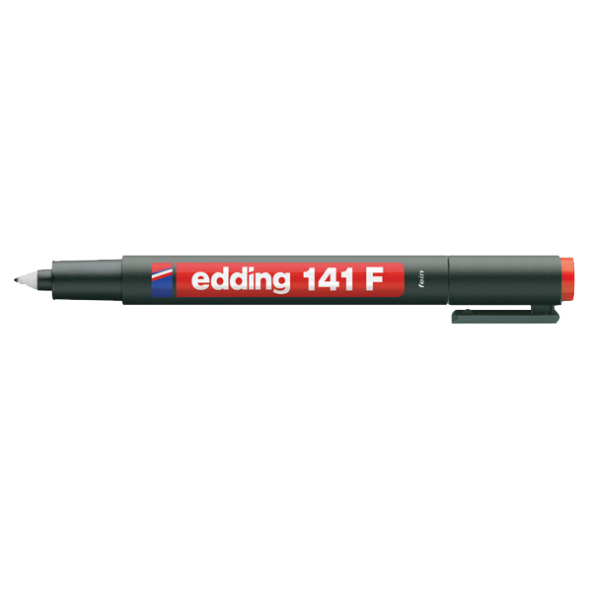 Edding Asetat Kalemi(10 adet) Permanent F Seri 0.6 MM Kırmızı 141F