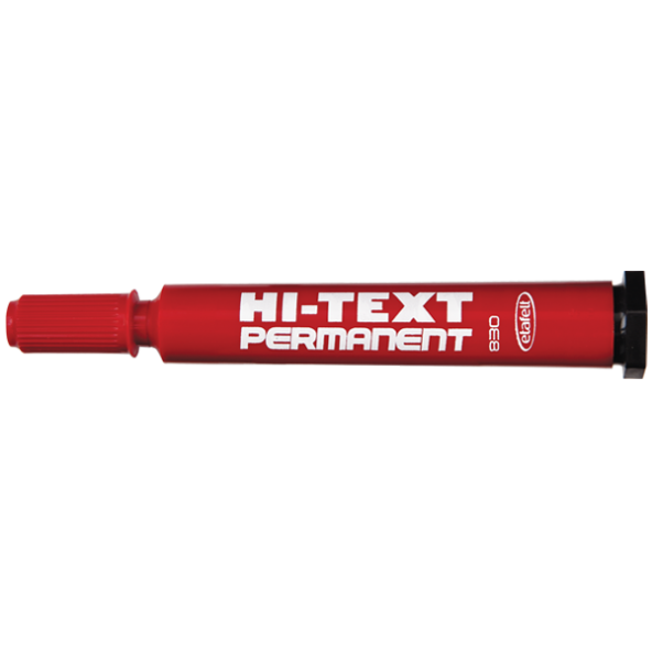Hi-Text Markör Yuvarlak Uçlu Kırmızı 830PB (12 adet)