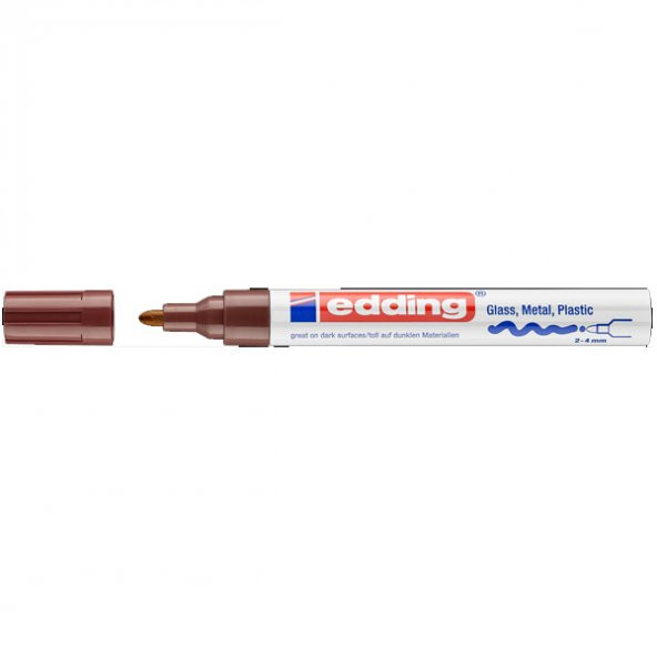 Edding Markör Boya Dekor Yuvarlak Uçlu 2-4 MM Kahverengi  (10 adet)750CR