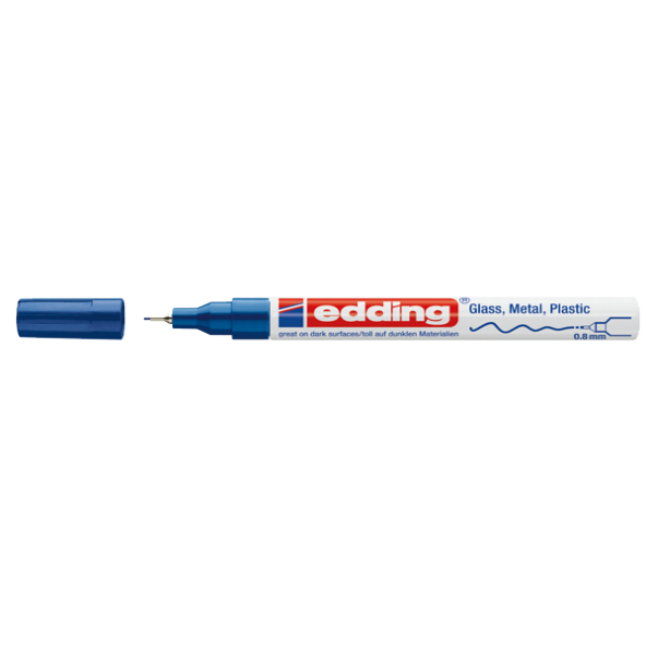 Edding Markör Boya Dekor 0.8 MM Yuvarlak Uçlu Mavi 780 (10 adet)