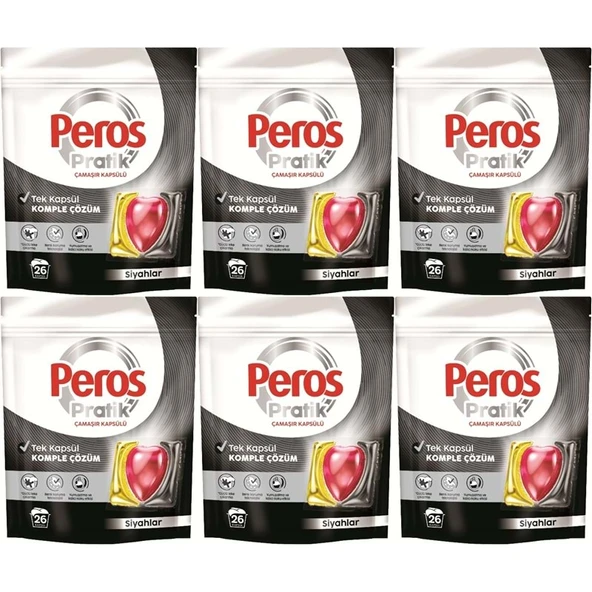 Pratik Matik Çamaşır Deterjanı Kapsülü - Tableti 156 Adet Siyahlar (6PK*26)