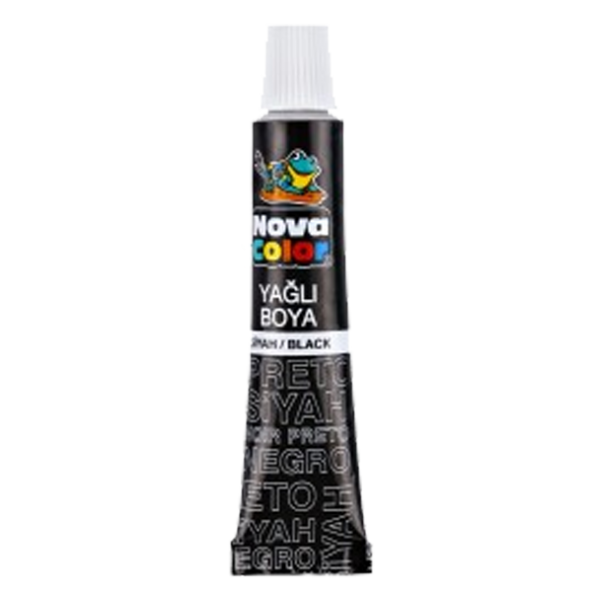 Nova Color Yağlı Boya Tüp Siyah NC-132 (12 tüp)