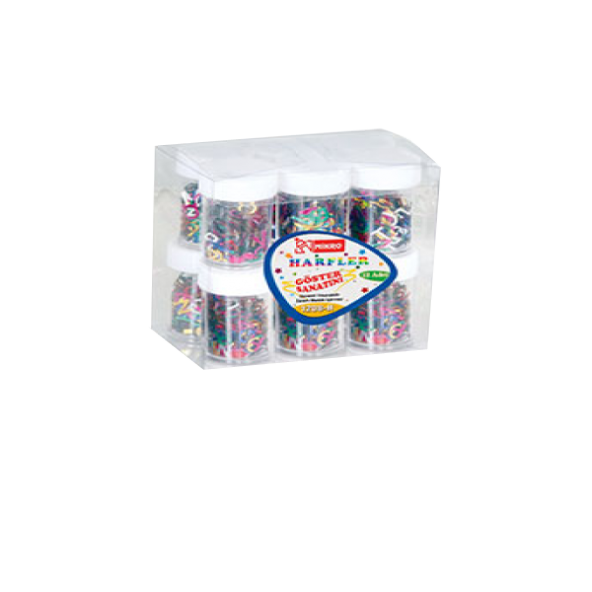 Mikro Elişi Pulu Boncuk Harf GG 12-08H (12 li)