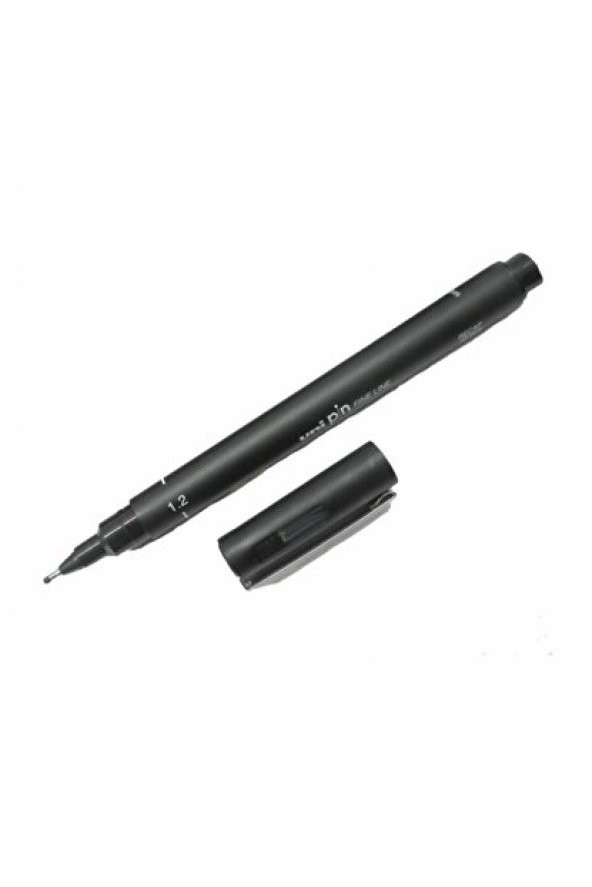 Uni-Ball Çizim Kalemi(12 adet) Akrilik Uçlu Fine Line Pin 1.2 MM Siyah PIN 12-200(S)