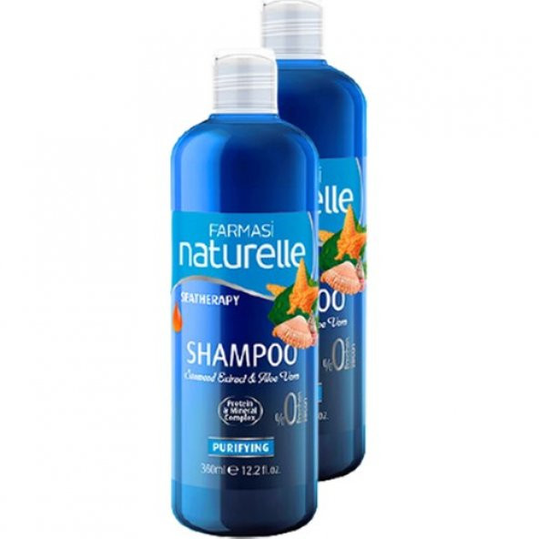Farmasi Farması Naturelle Sea Therapy Yosun & Aloe Vera Arındırıcı Şampuan 360 ml 2li Set