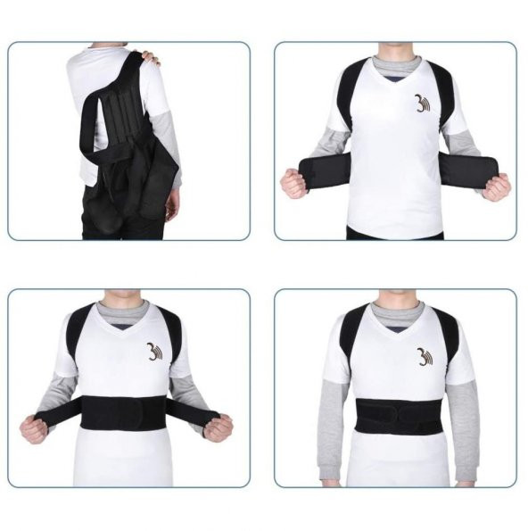 Ankaflex Çift Balenli Dik Duruş Korsesi Spor Bel Sırt Omuz Kambur - Resim 6