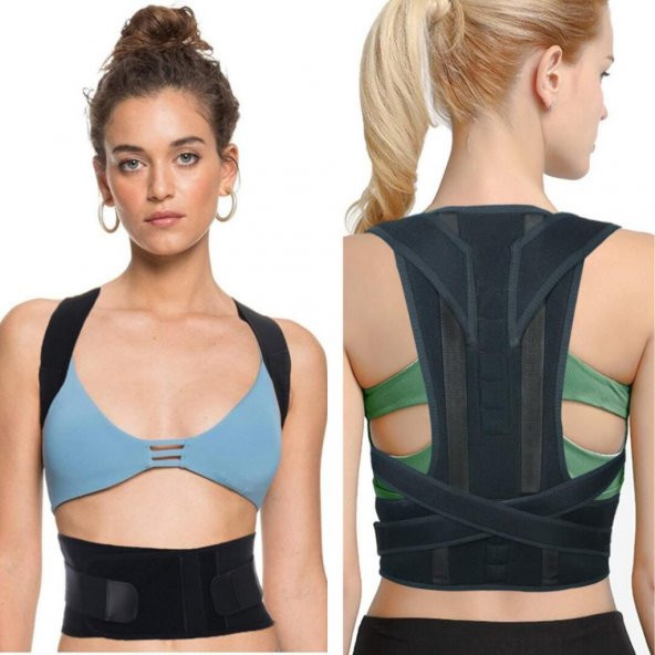 Unisex Dik Duruş Korsesi Kadın Kamburluk Korsesi Sırt İçin Korse - Resim 4