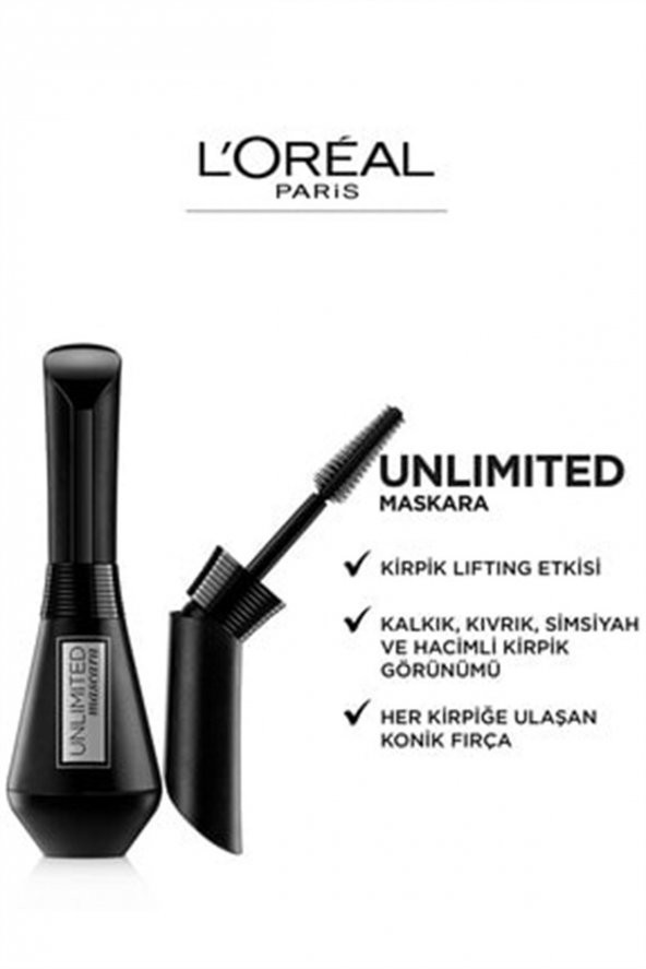 LOREAL PARİS UNLİMİTED SİYAH MASKARA - 5