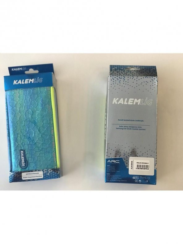 Kalemlig Kalem Kutusu Cells Double İki Bölmeli Suni Deri (Karışık Model 1 Adet) - 1