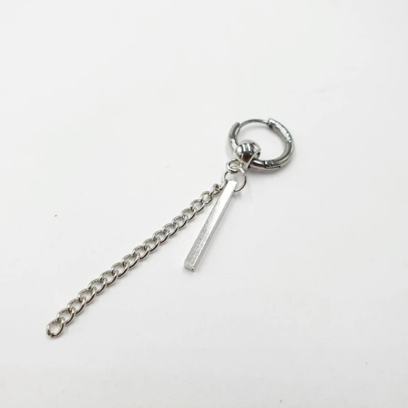 Çubuk Model Erkek Çelik Küpe