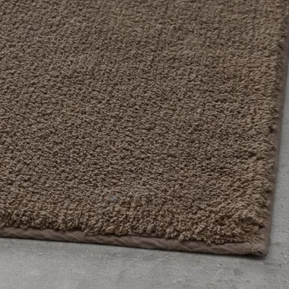 Banyo Paspası Kahverengi Renk 50x80 cm IKEA Pamuk-Kaymaz Taban - 3