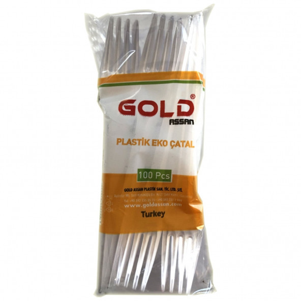 Gold Assan Plastik Eko Çatal 100'LÜ
