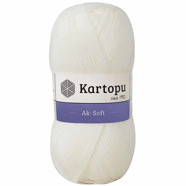 Kartopu Ak-soft El Örgü İpi 19 Ekru