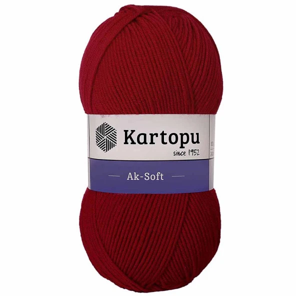 Kartopu Ak-soft El Örgü İpi 114 Koyu Kırmızı