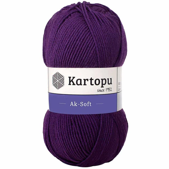 Kartopu Ak-soft El Örgü İpi 721 Koyu Mor