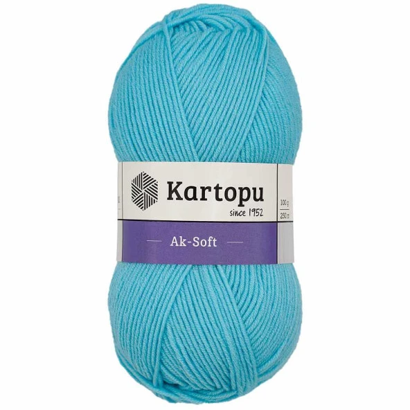 Kartopu Ak-soft El Örgü İpi 502 Gök Mavi