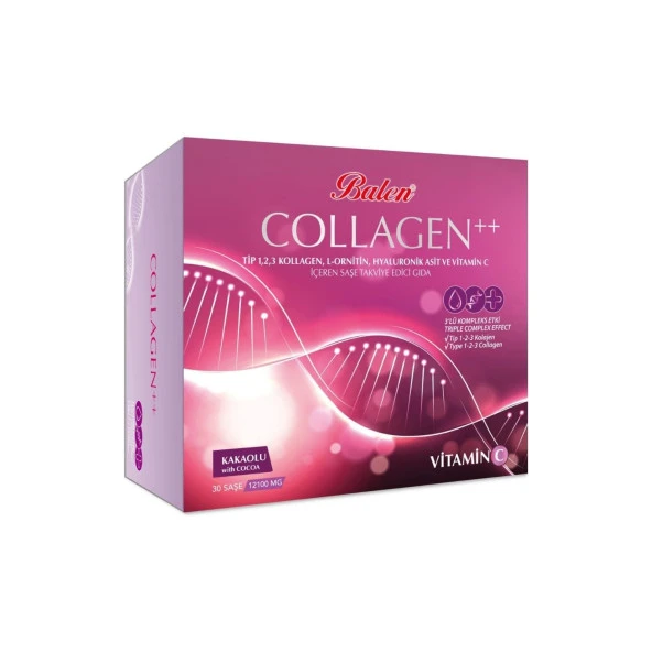 Balen Collagen Tip 1,2,3 L-Ornitin Hyaluronik Asit C Vitamini 30 Şase 12100MG ürün görseli 1