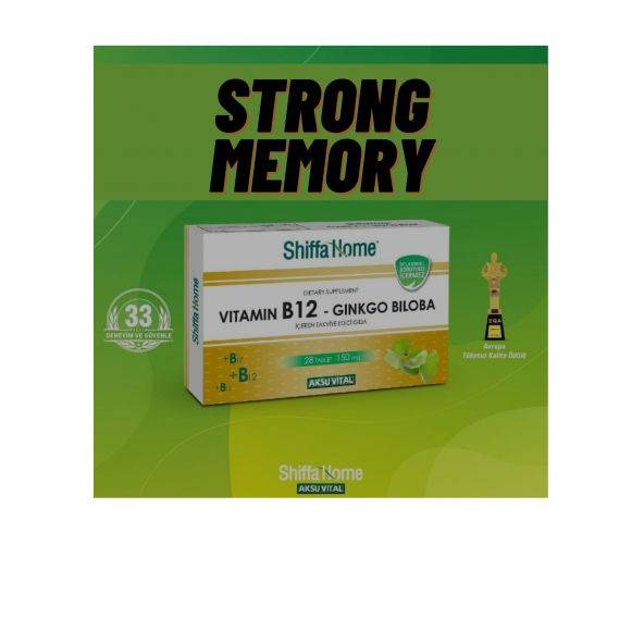 Shiffa home Vitamin B12 - Ginkgo Biloba 28 Tablet - 2