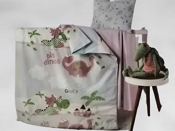 DİNO BEBEK UYKU SETİ 7 PARÇA MİNTEKS HOME - 1