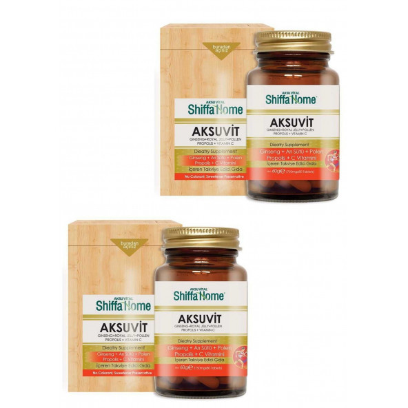Aksuvit 750 mg x 80 Vitamin Tablets x 2 pieces