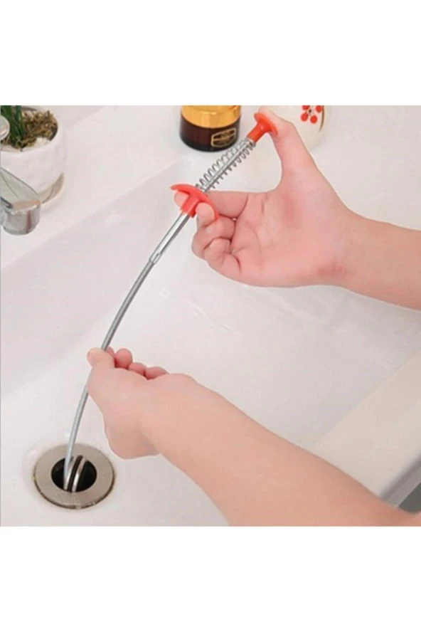 Paslanmaz Çelik Esnek Lavabo Tıkanıklığı Açıcı Tel - Resim 3