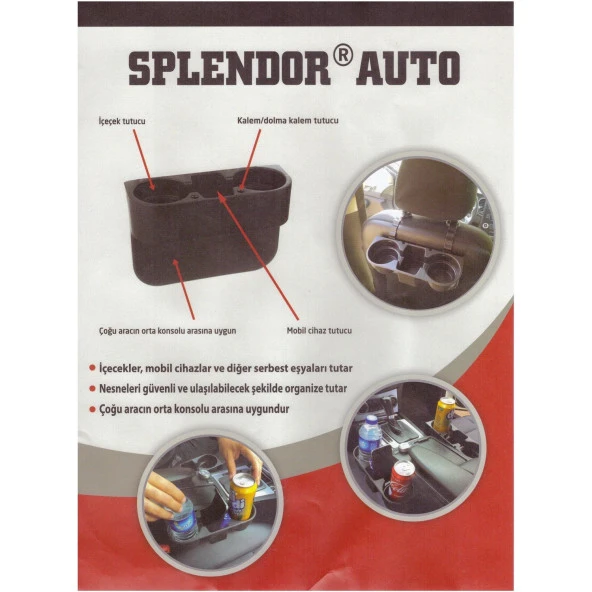 Araç Içi Koltuk Arası Bardak Tutucu Organizer - 4