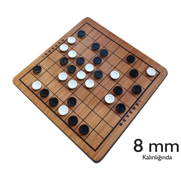 Reversi Ahşap Büyük Boy Akıl Oyunları Mantık ve Koordinasyon Oyunu - 3