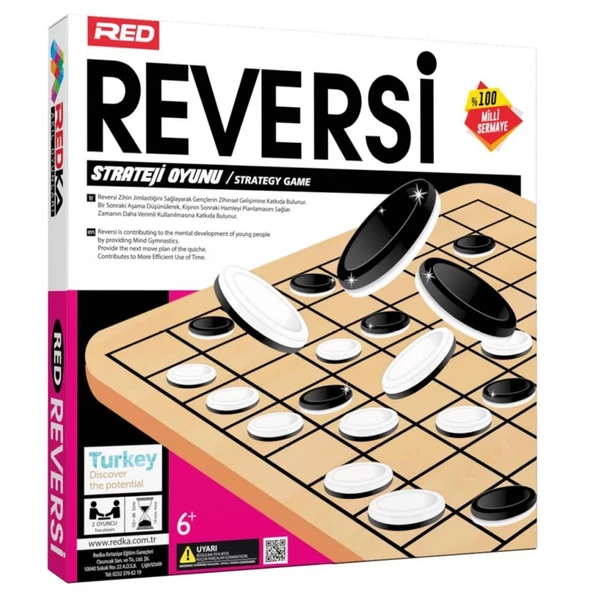 Reversi Ahşap Büyük Boy Akıl Oyunları Mantık ve Koordinasyon Oyunu
