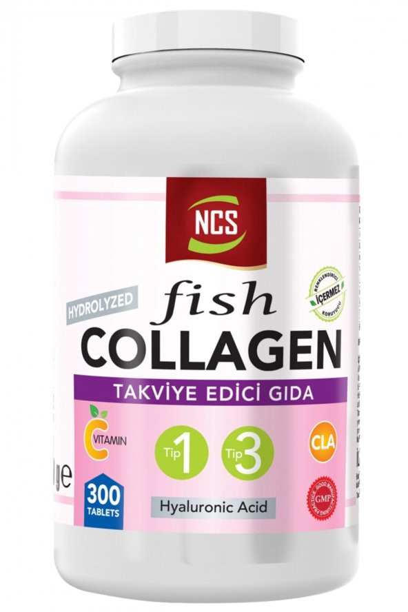 Type 1-3 Balık Kolajeni Cla Hyaluronic Acid Vitamin C 300 Tablet