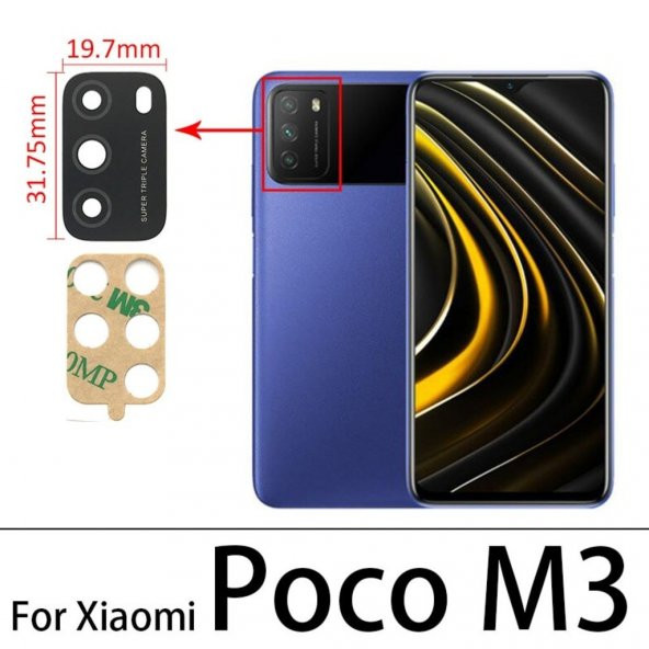 Xiaomi Poco M3 Kamera Lensi Camı