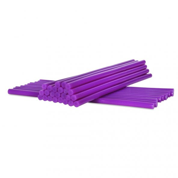11mm Kalın Mum Sıcak Silikon Çubuk Kalın Lila- 10lu Paket - 2