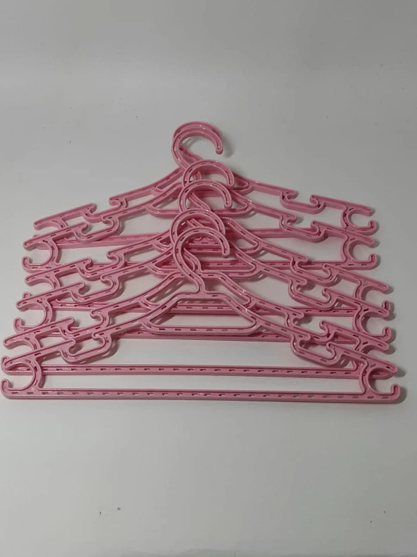 6'lı Çocuk Elbise Askısı Pembe Bebek Kıyafet  Askısı 30*15 cm ürün görseli 1