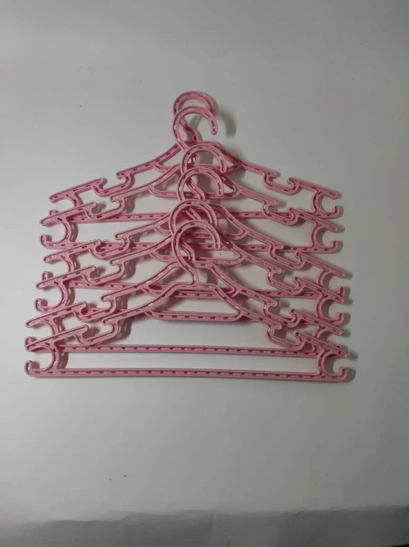 6'lı Çocuk Elbise Askısı Pembe Bebek Kıyafet  Askısı 30*15 cm - Resim 2