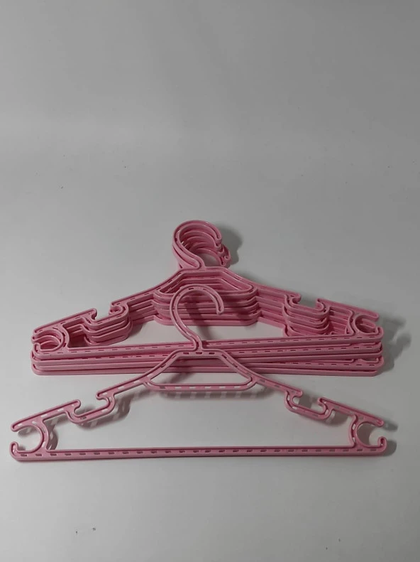 6'lı Çocuk Elbise Askısı Pembe Bebek Kıyafet  Askısı 30*15 cm - Resim 3